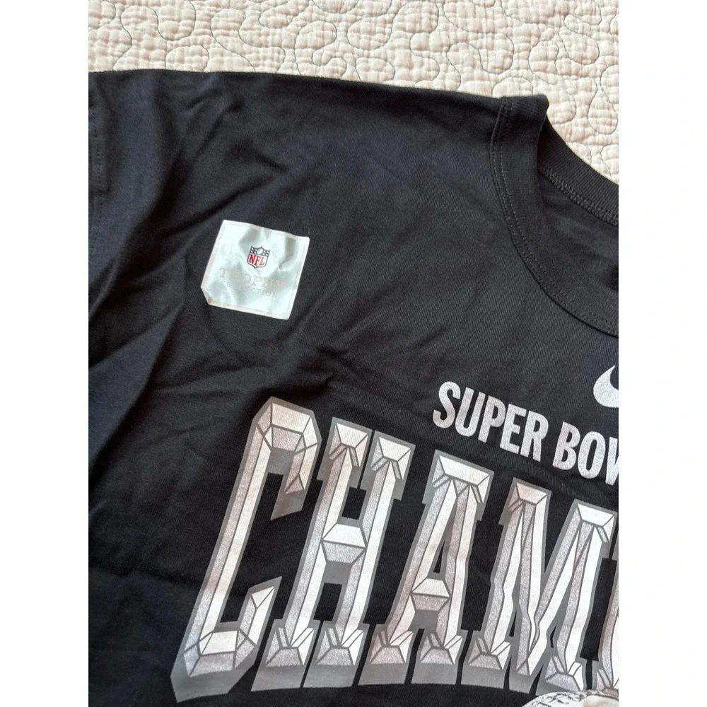 Nike Seattle Seahawks Super Bowl LX Champions Men Black T-Shirt XXL NFL Trophy